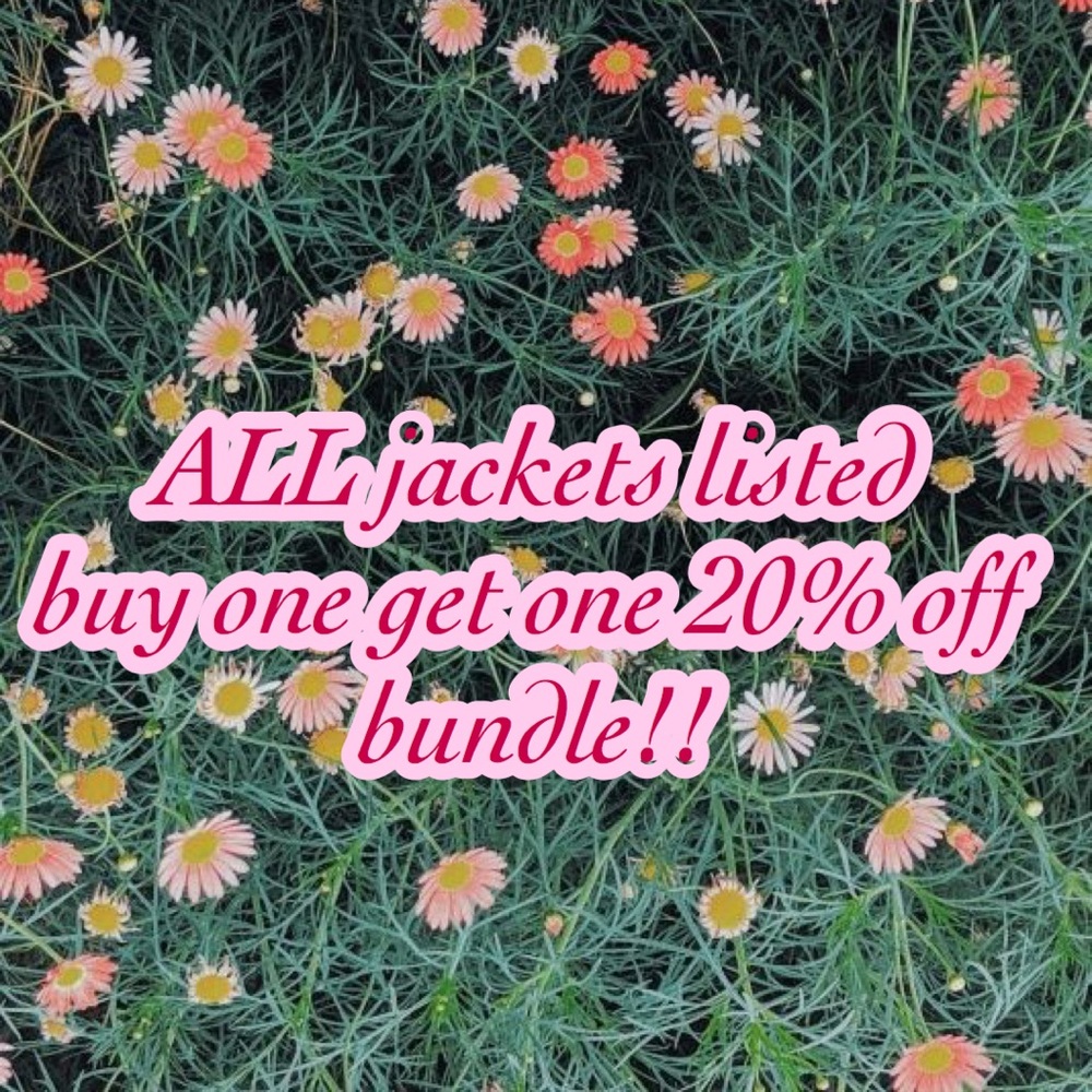 BOGO 20% on all listed jackets AND sweaters!